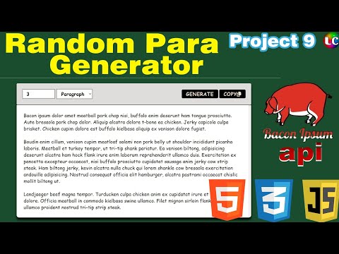 Javascript Random Paragraph Generator Project 9 Learn Coding