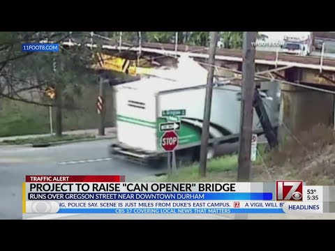 Durham's 'can opener' bridge to get raised