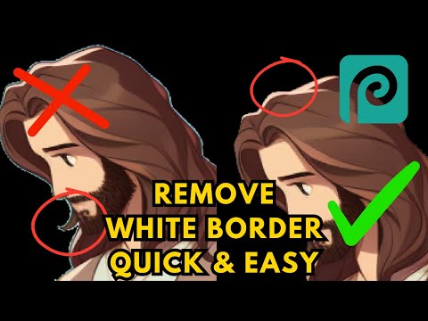 Easy Way to Remove White Border (Halo Effect) from Image with Little to No Skills, Photopea Tutorial