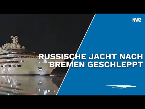 Beschlagnahmte russische Jacht liegt jetzt bei Bremer Lürssen-Werft