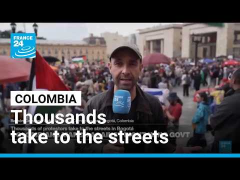Colombians, fearing for future, march against right-wing president