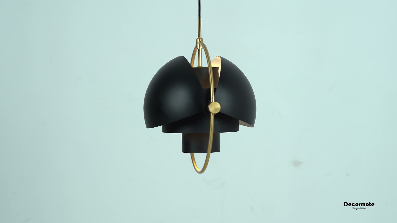 Multi Lite Pendant Light Copper+Black
