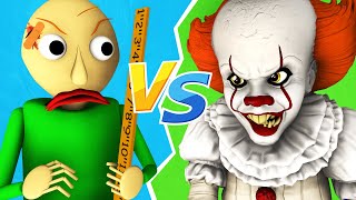Baldi vs Pennywise - The Movie (All Episodes Official Compilation It 2 3D Animation)