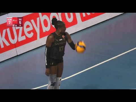 Volleyball Turkey Myriam Sylla amazing 15 pts in Galatasaray - Kuzeyboru