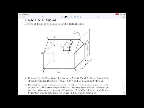 A2 - Analytische Geometrie –Ebenen (Klausur WiSe 2019/20)