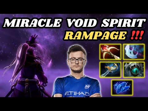 🔥 MIRACLE Void Spirit RAMPAGE Highlights 🔥 Fail 1st Rampage Then Rampage Later - Dota 2