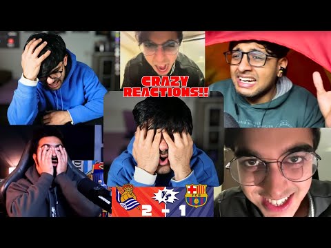 Crying BARCA Fans and HAPPY REAL MADRID Fans Reaction to REAL SOCIEDAD 2-1 BARCELONA | La Liga