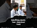 Find Day Month And Year In MS Excel Shorts Mybigguide Explore Excel