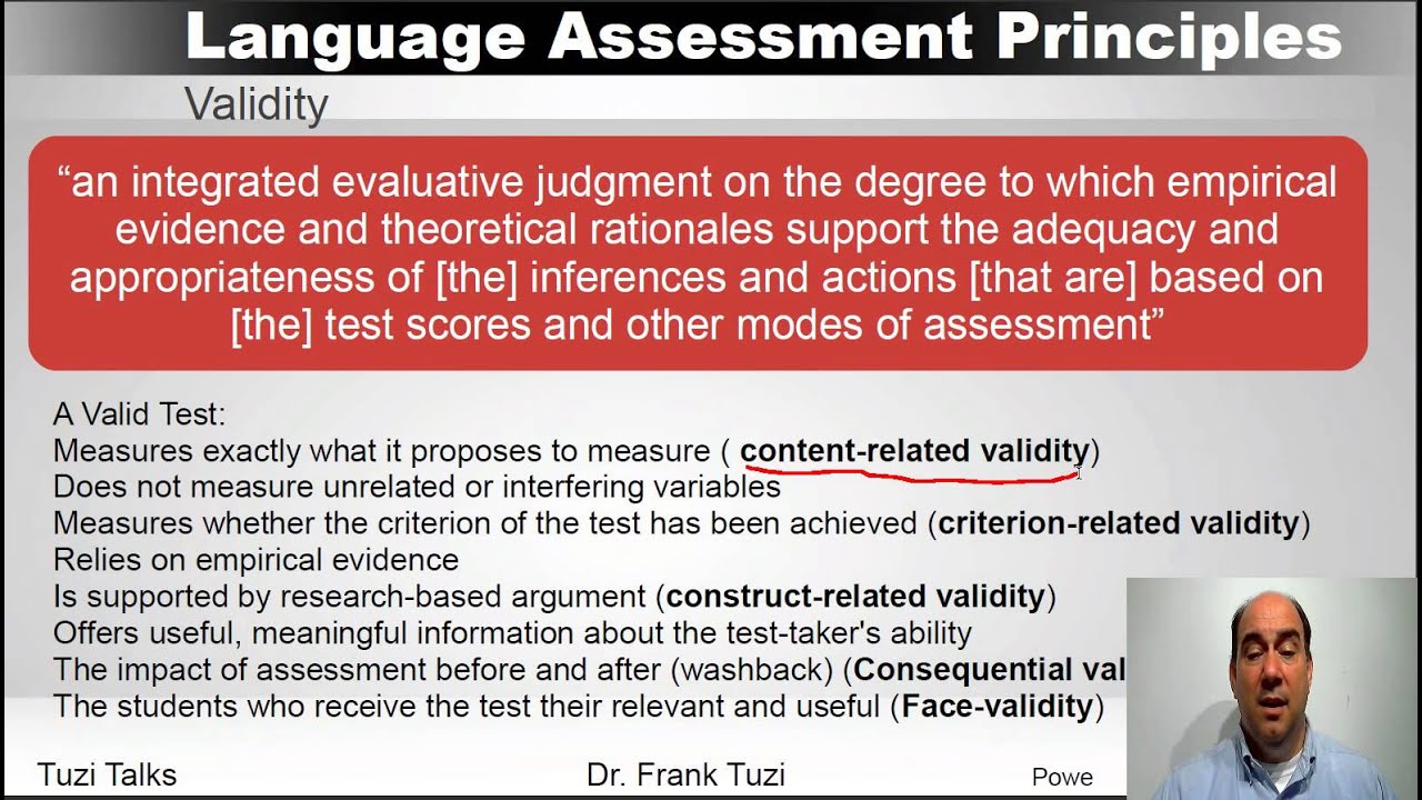 Language Assessment Principles