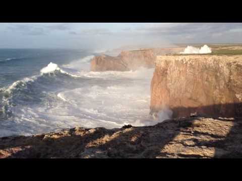 Hercules 2014: Huge waves in Sagres, Portugal (Cabo São Vicente) 6/1/14 Video