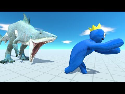 King Shark VS Rainbow Friends Death Run - Animal Revolt Battle Simulator
