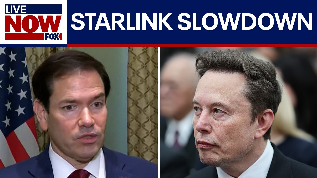 WATCH: Rubio takes questions on Musk's reported Starlink slowdown in Ukraine