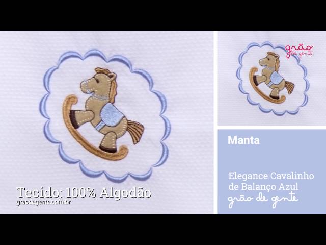 Manta Elegance Cavalinho de Balanço Azul | Ref: 59476