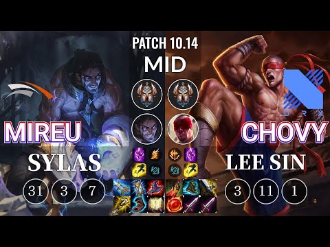 HLE Mireu Sylas vs DRX Chovy Lee Sin Mid - KR Patch 10.14