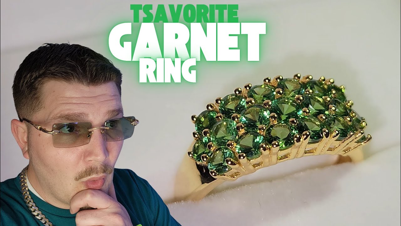 Finally! A Tsavorite Garnet Piece of Jewelry! 18k Natural Tsavorite Ring from Etsy!