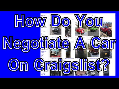 How Do You Negotiate A Car On Craigslist