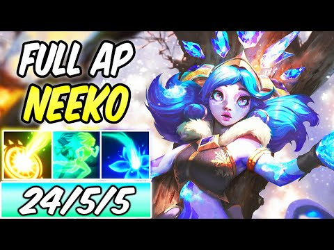 *CARRY* BURST FULL AP WINTER WONDER NEEKO MID DARK HARVEST | Best Build & Runes | League of Legends