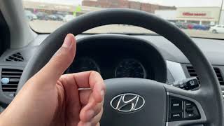 Hyundai Accent - how to open fuel door/gas cap