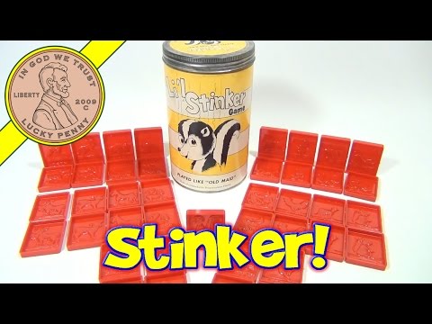  Li'l Stinker Plastic Tiles Game Plays Like Old Maid by Schaper 1956