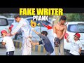 Fake Writer Prank Confusing Stranger New Talent