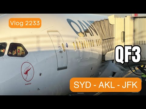 Sydney Trains Vlog 2233: QF3 SYD - AKL - JFK
