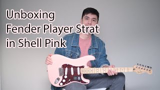 Video thumbnail for Unboxing Fender Player Series Stratocaster in Shell Pink by Miguel Makes Music