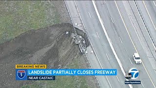 Grapevine section of SB 5 Freeway to close this weekend to repair mudslide damage