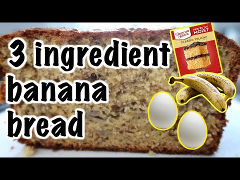 Three ingredient banana bread