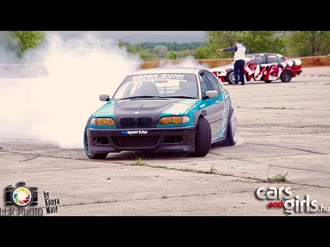 BMW E46 330Ci Drifting - Szabó László - Street Drift Championchip RD1 - 2017 Mezőkövesd Airport