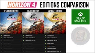 Forza Horizon 4 Editions Comparison - Standard, Deluxe, Ultimate + Game Pass Details - Horizon 4