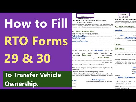 Part of a video titled How to Fill RTO Forms 29 and 30 - YouTube