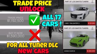 How To Unlock TRADE PRICE For EVERY Los Santos Tuners DLC CARS - GTA Trade Price TUNERS