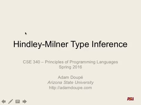 CSE 340 S16: 3-30-16 "Hindley-Milner Type Inference pt. 1"