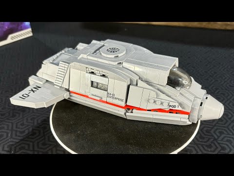 Star Trek Enterprise NX-01 Shuttlepod Review-Blue Brixx