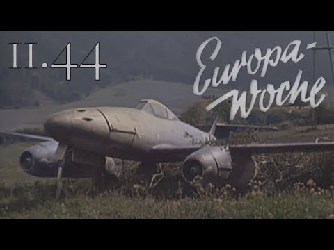 Me-262 Ace WALTER NOWOTNY German newsreel EUROPA WOCHE 91, 11.1944 + Private Footage