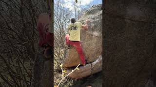 Video thumbnail of Problem 20 (Dieux païens), 6b+. Targasonne