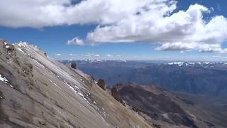 View from Hualca Hualca ridge line, Arequipa region, Peru