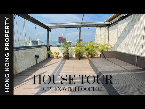 🇭🇰 4K HOUSE TOUR | TOP FLOOR DUPLEX APARTMENT WITH ROOFTOP | Hong Kong