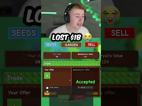 I LOST $1,000,000,000 In Roblox Grow A Garden!
