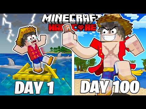Fozo - I Survived 100 Days as LUFFY in HARDCORE Minecraft