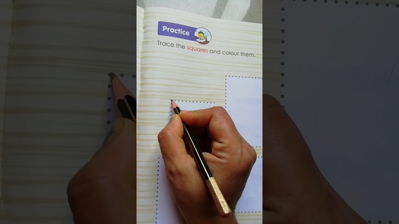 Trace and colour square shape