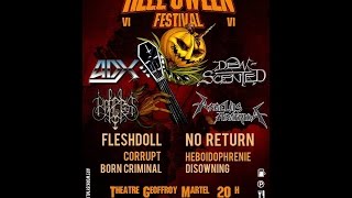 DEW SCENTED + ANGELUS APATRIDA + NO RETURN + HEBOÏDOPHRENIE + DISOWNING @ Hell'Oween Fest 6