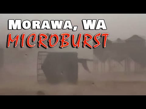 Intense Microburst sends Grain Silo Rolling in Morawa, WA