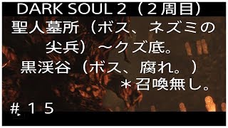 DARKSOUL2(2週目）＃１５黒渓谷　ボス（腐れ）戦　＊（召喚なし）。