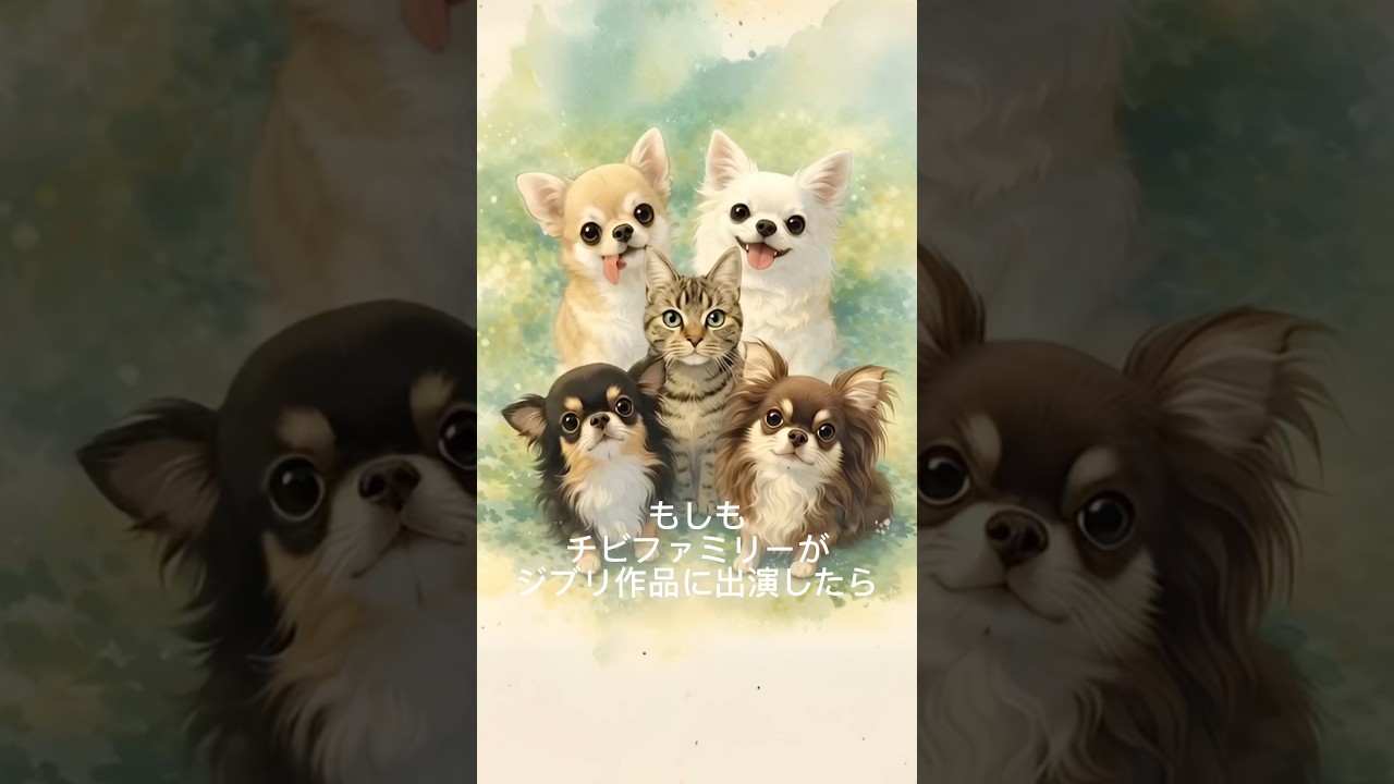 チビファミリーがジブリの世界に入ったら…🐾#shorts