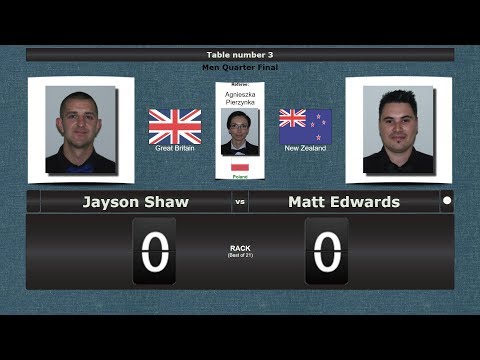 Pool Men 1/4 Final : Jayson Shaw vs Matt Edwards