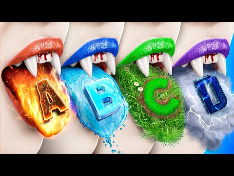 Vampire Four Elements / Fire Girl, Water Girl, Storm Girl and Earth Girl