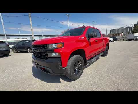 2019 Chevrolet Silverado 1500 Crew Cab Short Box 4-Wheel Drive Custom Trail Boss in Red for sale at Ontario Motor Sales in Oshawa, ON