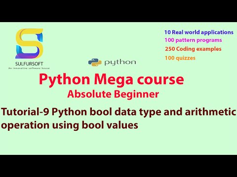 Python 1 Easy Tutorial For Absolute Beginners Bool Data Type And Bool Arithmetic Operation