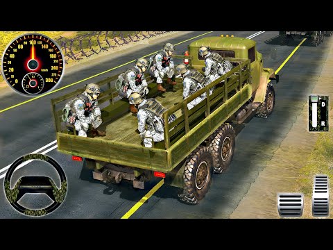 US Army Truck Duty Driver Simulator - Military Truck Cargo Transporter Driving 3D: Android Gameplay 